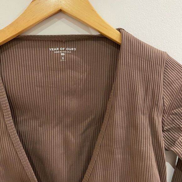 Anthropologie Year of Ours Tie Front Top - Picture 3 of 4